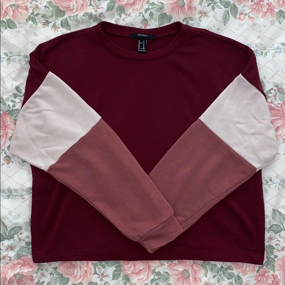 Cropped Color Blocking Sweater - Picture 1 of 4